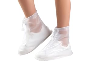 DOCACHE Couvre Chaussure Impermeable, Protection Chaussure, Réutilisable, Avec Fermeture Éclair, Antidérapant, Galoches Pour Femmes, Hommes Et Enfants