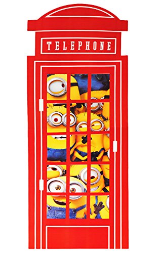 XXL Wandtattoo / Sticker – “ Minion – Ich einfach unverbesserlich / in der Telefonzelle / Telefon “ – Wandsticker – Aufkleber für Kinderzimmer – selbstklebend + wiederverwendbar – Minions / Mark Dave Stuart Bob Kevin – Mädchen & Jungen – Despicable Me – Kinder – Kinder – Wandaufkleber – Postersticker – Deko – Poster – Tattoo - 4