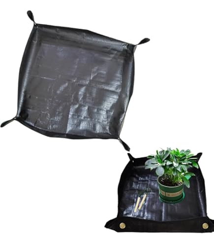 Lot De 2 Tapis De Rempotage 68x68cm - Imperméables Et Pliables - Protection Pour Plantes D'intérieur