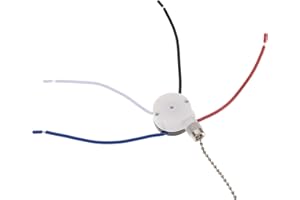 Artibetter Interrupteur À Chaîne 3 Vitesses Pour Ventilateur De Plafond 4 Fils Contrôle Facile De La Vitesse Avec Fonction Marche/Arrêt Pour Lumière Ventilateur Domestique