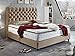 Produktbild Boxspringbett 160x200 Beige Vegas Hotelbett Doppelbett Matratze Topper Modern Luxus Bett (160x200cm, Beige)