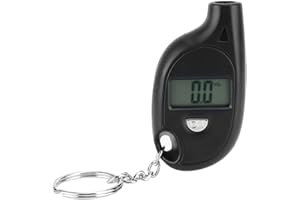 VQEOEOT Manómetro Digital Neumáticos, Medidor de Presión Electrónico, Medidor Corto de Presión De Neumáticos Digital, con Pantalla LCD Retroiluminada para Auto,Motocicleta, Bicicleta, negro
