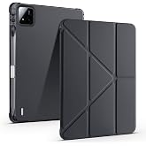 Aksesuarcim Xiaomi Mi Pad 8 ile Uyumlu Kılıf Silikon Yumuşak Kalem B&ouml;lmeli Esnek 4 Farklı Stand Olabilen Tablet Kılıfı Siyah