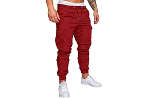 Minetom Hombre Pantalones Largos Moda Slim Fit Pantalón con Bolsillos Stretch Casuales Deportivos Otoño Invierno Leggings