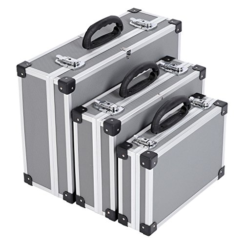 3-in-1 Alukoffer Aluminium Rahmen Koffer Allround Werkzeugkoffer-Set – schwarz - 3
