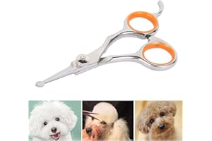 BEENLE-ICEY Tijeras para perro, acero inoxidable, corte de 13 x 5,5 x 0,5 cm, tijeras de aseo profesional para gatos y otros animales de compañía
