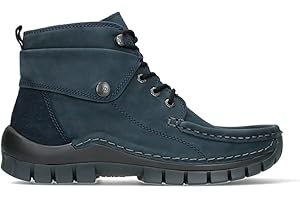 Wolky Jump Hohe Schnürschuhe Nubukleder schwarz Größe