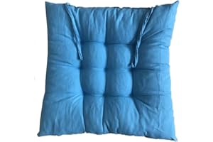 AGDLLYD Cuscini di Seduta Cuscino Sedia 40x40x5cm per Interno ed Esterno - Molti Colori - Imbottitura Spessa Cuscino Trapuntato/Cuscino per Pavimento (Blu Chiaro)