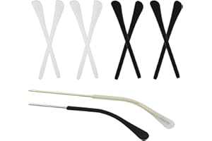 RAPIDBOK Silikon Überzüge 4 Paare Silikon Antirutsch Überzüge Rutschfest Sanft Antirutsch Brillenbügel Reparatur Ersatzteile Brillenersatzzubehör für Metall Dünne Sonnenbrillen Brillenbeine