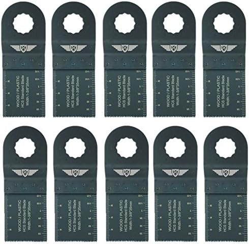 10 x TopsTools WX35F_10 35mm Fine Tooth Blades Compatible with Worx Sonicrafter, Worx 250W, Erbauer Multitool Multi Tool Accessories