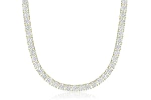 Michooyel Collana da tennis 3/4/5/6 mm, placcata oro/argento, catena da tennis da donna in argento, catena da uomo in oro con zirconi 5A, catena hip hop per uomini e donne, 40-60 cm