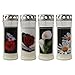 Produktbild 4er Set Gedenkkerzen Grablichter mit Motiv ca. 75 x 210 mm, Motivkerze, Grablicht, Grabkerze, Grableuchte, Grablaterne, Grabschmuck, Trauerlicht, Gedenkkerze