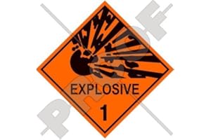STICKERSWORLD EXPLOSIV Explosionsgefahr Warnsicherheitsschild 100mm Auto & Motorrad Aufkleber, Vinyl Sticker