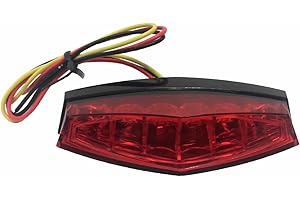 BISOMO LED ruecklicht bremsschlussleuchte – e – , 12 V, 2 W, universale per moto Moped Mofa Scooter Quad ATV