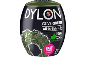 ASA 350g Machine Fabric Dye | All-in-1 Machine Dye Pod Fabric Wash for Coloring Clothes, Bed Sheets | Arts & Crafts, Textile, Home Decor, Intense Black (Olive Green, 350 Gram)