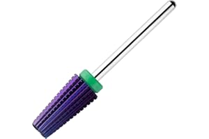 BNG 5 in 1 Carbide Nail Drill Bit Fast Remove Acrylic Nails Professional 3/32" Electric Nail Drill Tungsten Steel Bits Manicure Pedicure Professional Salon Tool(Coarse, Purple)