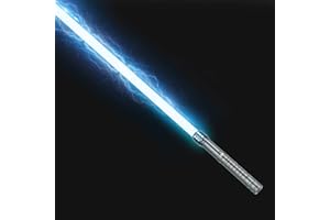 InLoveArts Lightsaber for Adults Sound Effects RGB 15 Colours 3 Display Modes Rechargeable FX Lightsaber Light Saber (pale color)