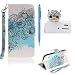 Produktbild Für Samsung Galaxy S5 / S5 Neo Hülle Leder ,SKYXD Blauer Schmetterling Blume Muster Klapphülle PU Folio Ledertasche Schutzhülle Trageschlaufe Magnetverschluss Kartenfächer Brieftasche Standfunktion Handyhülle mit [Eule Staubstecker + Eingabestift] 3 in 1 Zubehör Handytasche Etui für Apple Samsung Galaxy S5 / S5 Neo Bookstyle Flip Leather Case With Stylus Dust Plug