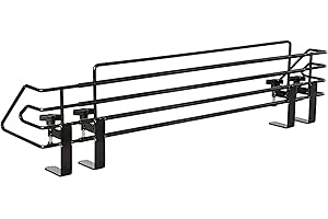 BOMI Herdschutzgitter Mowi ausziehbar von 64-110 cm zum Klemmen | Herdsicherung Ohne Bohren | Herdgitter spülmaschinenfest | Kinder Herdschutz Verstellbar | Kindersicherung Herd, Ceranfeld & Induktion