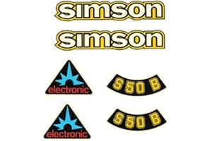 2TAKTSHOP Dekorsatz Simson S50B Electronic Retro Aufkleber Set DDR Style