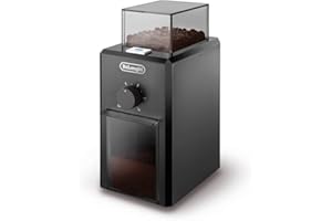 De'Longhi KG79 Moulin à Café Electrique, Broyeur pour Grains de Café avec Réservoir d'une Capacité de 120 g, 110 W, Noir