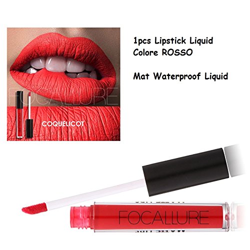focallure Lippenstift – Liquid – Liquid Lipstick – Farbe rot 01 Coquelicot – Lange Lebensdauer Wasser – oliv Liquid - 2