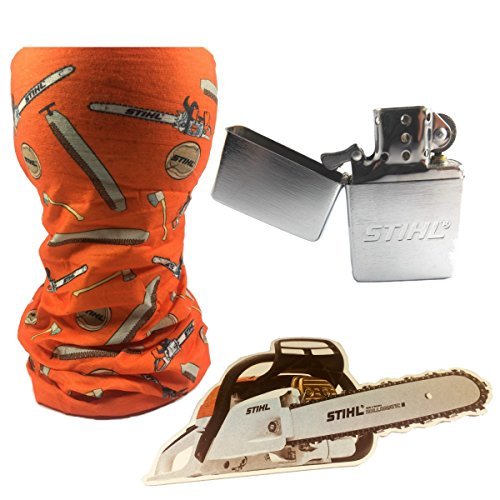 Preisvergleich Produktbild KÜST Stihl Trekkingtuch Timbersports Orange, Stihl Sturmfeuerzeug, Stihl Bierdeckel