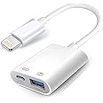 Wahbite Apple Lightning to USB Camera Adapter with Charging Port, USB 3.0 OTG Cable for iPhone to Connect Card Reader, USB Flash Drive, U Disk, Keyboard, Mouse, Hubs, MIDI, Plug & Play