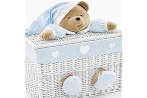 Baule Nanan Medio Puccio Bianco Azzurro