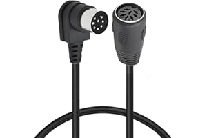 HUHANGGod Cavo di prolunga DIN a 8 pin, MIDI a 8 pin maschio da 90 gradi a femmina, cavo audio per altoparlante con spina DIN a 8 pin, per Bang Olufsen PowerLink MK2 (0,5 metri)