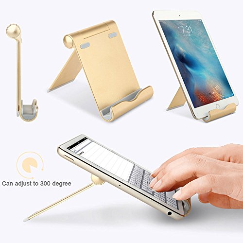hengsheng Aluminium Multi Winkel Universal Handy und Tablet Ständer für iPhone, iPad, Samsung Galaxy, HTC, Nexus und mehr gold - 6