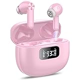 Bluetooth Headphones, Wireless Earbuds Bluetooth 5.1, Powerful Bass, 40 Hours Playtime with Charging Case, IPX7 Waterproof, E