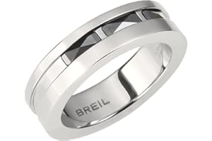 BREIL - Anillo CERAMIC BRICK en acero para hombre