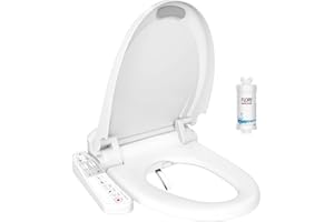 R FLORY Bidé electrónico, asiento de inodoro inteligente con calentamiento instantáneo, boquilla de acero inoxidable filtro de agua (600 Advanced)