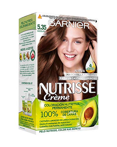 Garnier Nutrisse Creme Coloración permanente con mascarilla nutritiva de cuatro aceites - Chocolate 5.35