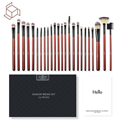 Anjou 24 tlg. Makeup Bürsten Pinsel Schminkpinsel Kosmetikpinsel Make Up Pinsel Kosmetik Set - 7