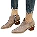 Produktbild JUSTSELL Schuhe für Damen Herbst,Frauen Mode-Design Leder Martin Schuhe Kurzschaft Stiefel Ankle Schuhe Reißverschluss Trachtenschuhe Retro Basic Schuhe
