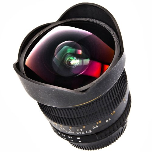 Objectif fisheye 8 mm 1 3 5 8 mm pour appareils photo reflex num  rique Nikon D7100  D7000  D5200  D5100  D5000  D3200  D3100  D3000  D800  D700  D600  D300s  D300  D200  D100  D90  D80  D70s  D70  D60  D50  D40x  D40  D3 Series  D2 Series  D1 Series avec housse en n  opr  ne