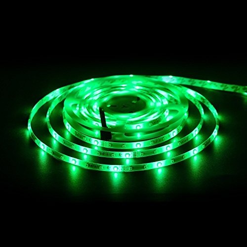 Tabker® LED Streifen 5M 300 SMD 3528 RGB Led Strip, Nicht Wasserdicht LED Band , LED Lichtschlauch, Packung für Heim Innendekoration , Farbwechsel-Set mit flexibles Streifen-Licht + 24 Tasten IR +Controller und Netzteil, Versandkostenfrei - 2