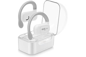 EXSULITY Écouteurs de traducteur de langue AI, traduction en ligne 144 langues et 5 modes de traduction en temps réel avec application (blanc)