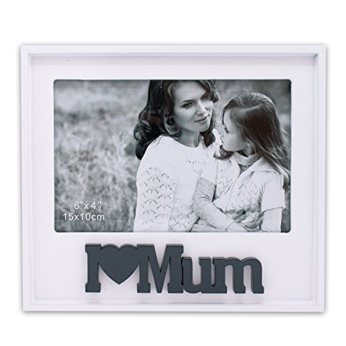 Schöner Effekt Holz Bilderrahmen I♥Mum zum hängen oder stellen für 10×15 Bildformate inkl. Aufhängeset - 4