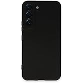 KZY Contact Cover Camera Protected Inside Velvet Launch Silicone Case - Black, compatible with Samsung Galaxy S22