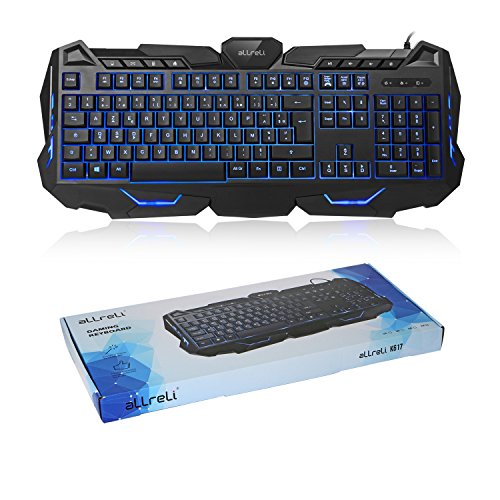 aLLreLi-K617-Clavier-Gaming-USB-Rtroclair-LED-3-Couleur-FR-Layout-Azerty