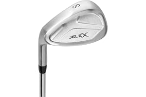 JELEX Fer de golf main gauche en acier inoxydable - Pour les débutants et les professionnels - Pour le terrain de golf ou l'entraînement sur le tapis de frappe - Fer 3, 4, 5, 6, 7 et SW, PW