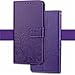 Produktbild SRY-case LG k7 Fall, Einfarbig Synthetische PU Ledertasche Magnetische Schließung Brieftasche Fall Lucky Clover Embossing Blumen-Kasten-Abdeckung für LG k7 ( Color : Purple , Size : LG K7 )