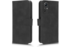 GOKEN Funda para Xiaomi Redmi Note 12S 4G Funda, Leather Folio Carcasa con Billetera, Magnética Premium PU/TPU Cuero FILP Case Cover con Soporte/Tapa Tarjetas Negro