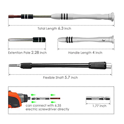 Magnetische Schraubendreher Set, MECO 60-in-1 mit 56 magnetischen Schraubendrehersatz Driver Kit, Präzisions Schraubenzieher Set, Reparaturset Tool für Elektronik/ XBOX/Smartphone/Tablet/PC/MacBook Gruen - 6