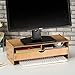 Produktbild dreamaccess Holz TV Laptop PC Monitor Stand, extra Schublade, Handy Tasche, Bücherregal, Pen Box, täglich Stuff Organizer mehrfarbig goldfarben Medium