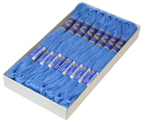 1 Docke Stickgarn / Sticktwist 100 % Baumwolle #5642 Blue Turquise