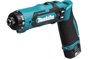 Makita Df012Dse Akumulatorowa Wkrętarka Przegubowa (7,2 V, Akumulator/Ładowarka w Walizce Transportowej, 30 W, 7,2 V) Czarny/Niebieski